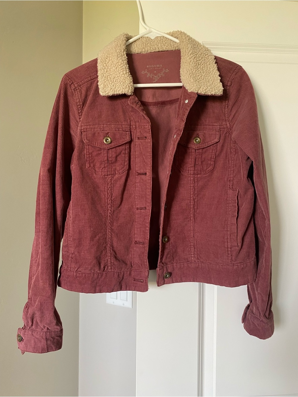Women’s Sonoma Rose Corduroy Jacket with Sherpa Collar - M